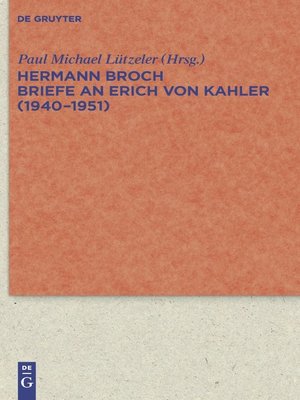 cover image of Briefe an Erich von Kahler (1940-1951)